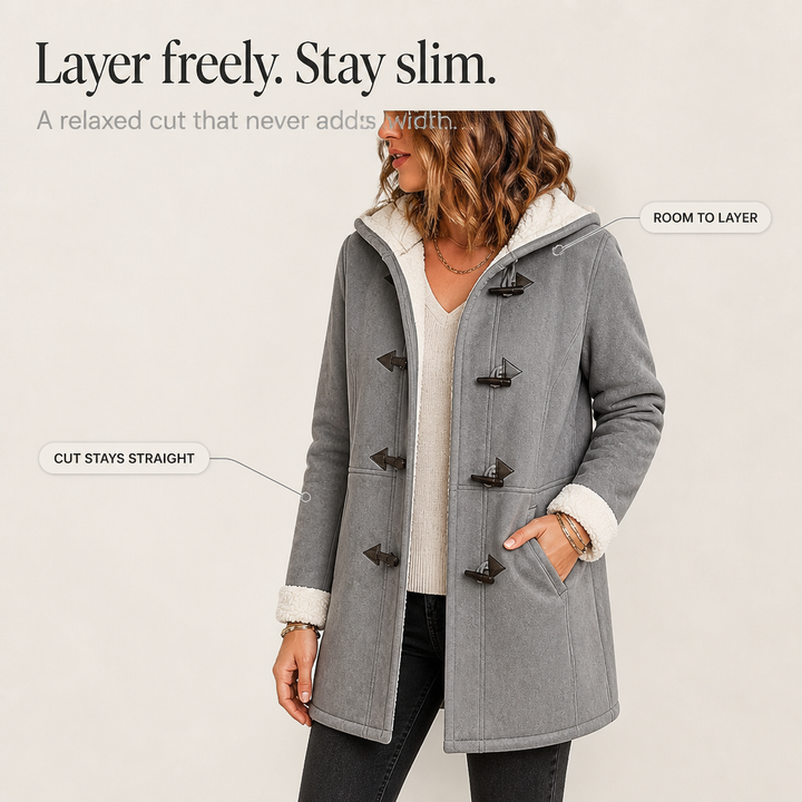 Plushbelle – Faux Shearling Hooded Winter Coat