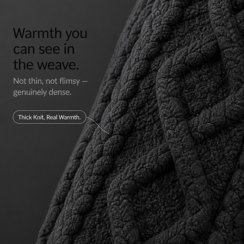 Warmleigh – Cable-Knit Drawstring Waist Lounge Pants