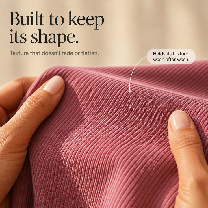 Cordelle – Oversized Corduroy-Look Button-Up Shirt