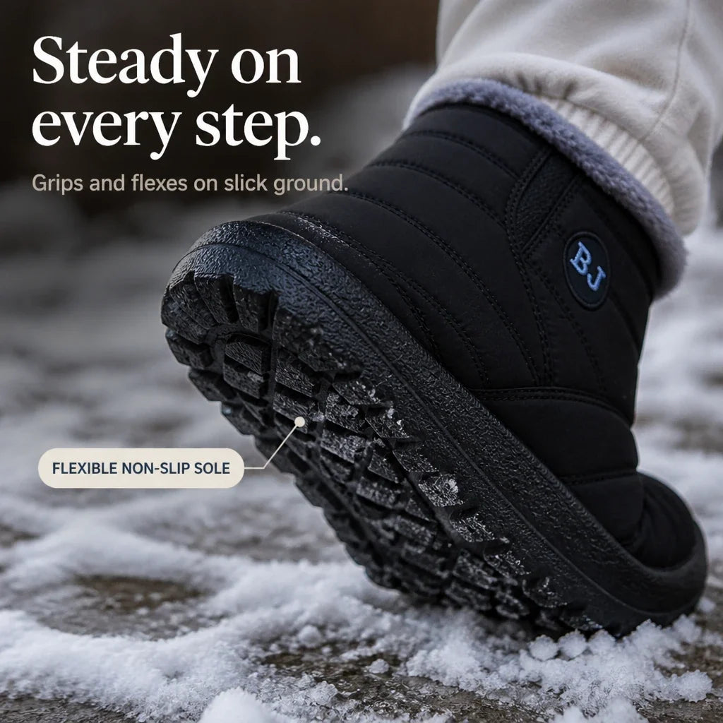 Froststep – Fleece-Lined-Look Waterproof Slip-On Winter Shoes