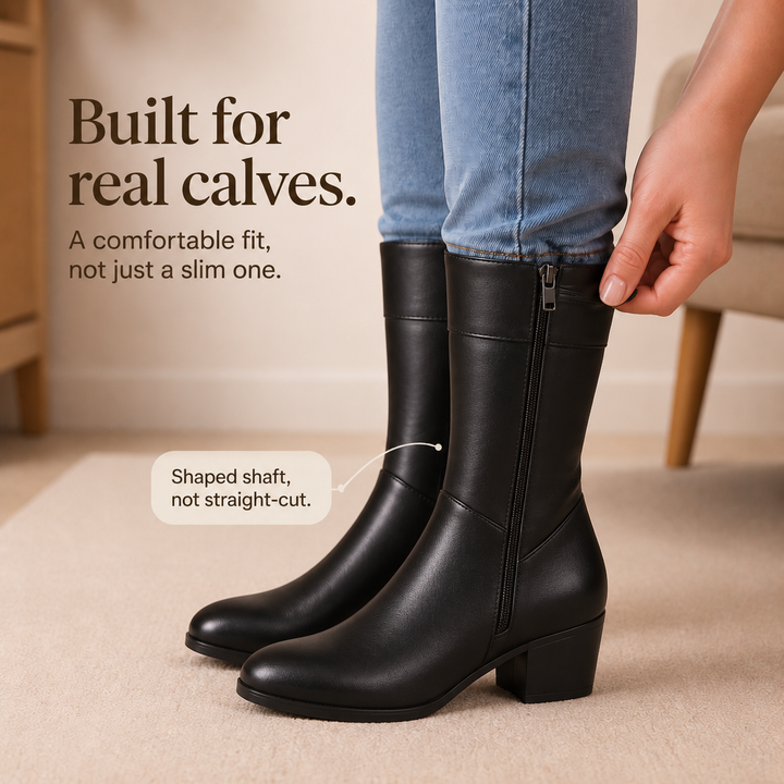 Warmglide – Plush-Lined Side-Zip Mid-Calf Boots