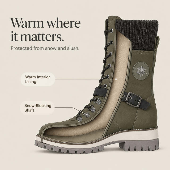 Snowlina – Adjustable Knee-High Insulated Snow Boots