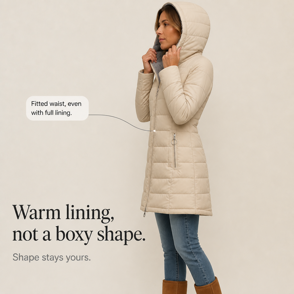 Wintervale – Plush-Lined Hooded Longline Puffer Coat