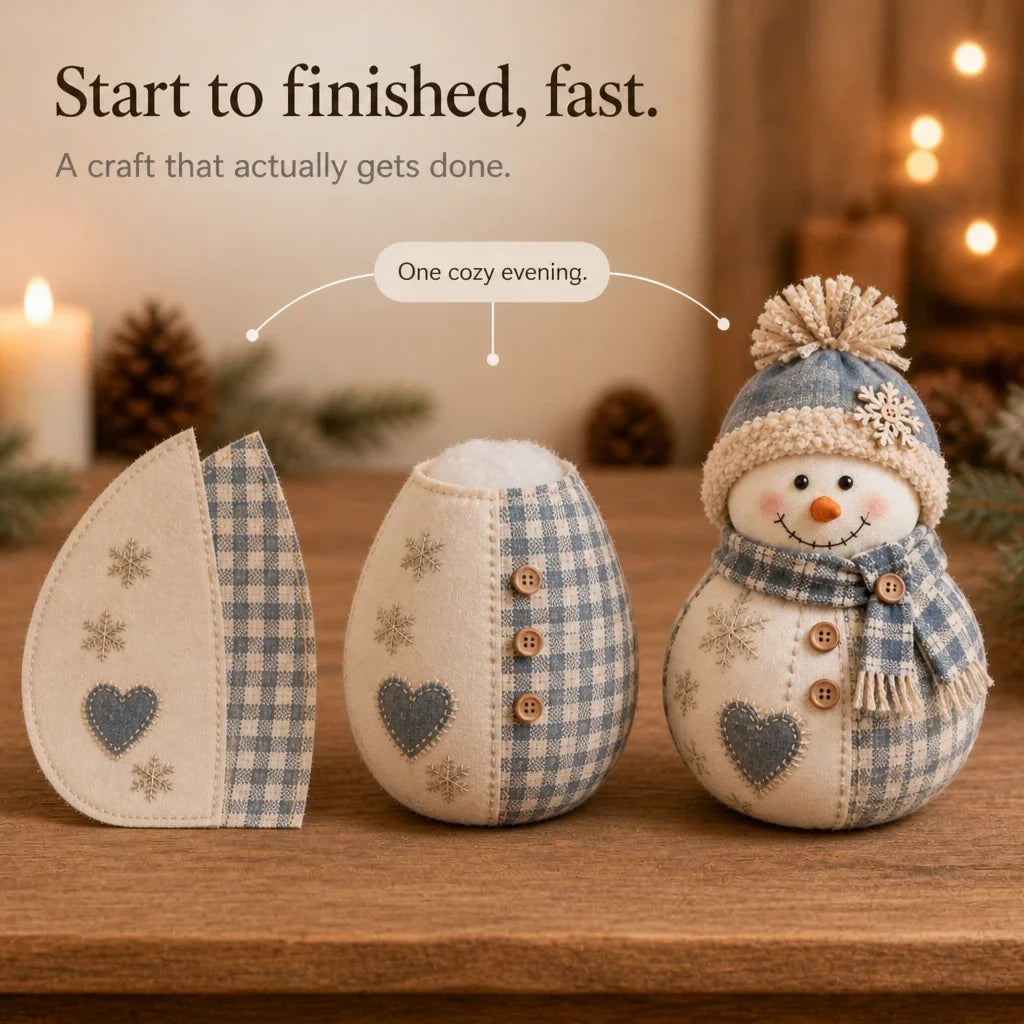 Patchwork Pals – Patchwork Fabric Snowman Sewing Kit
