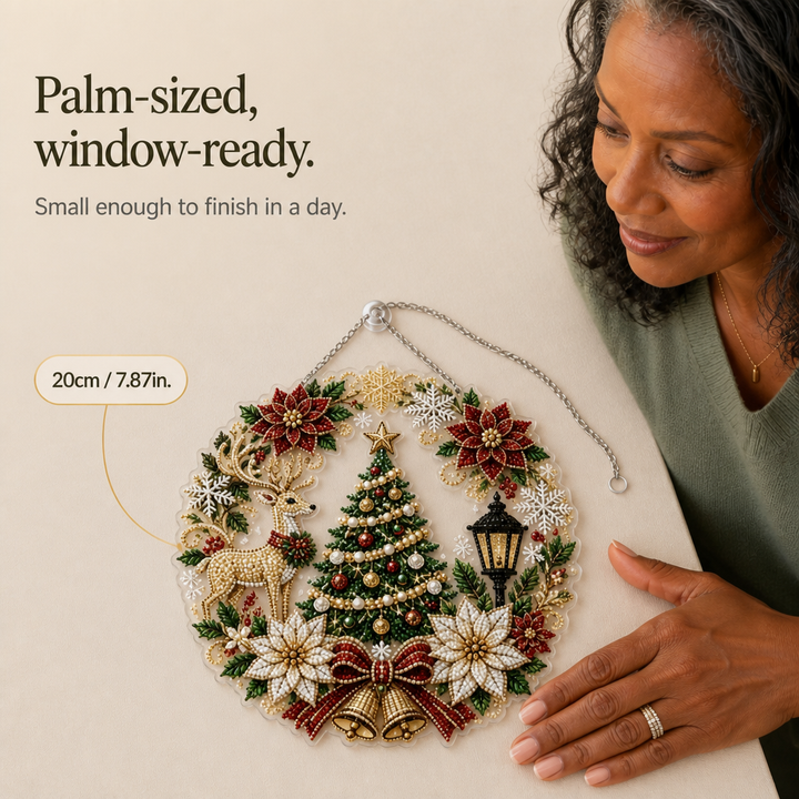 Winterglow – Transparent Panel Christmas Diamond Painting Ornament
