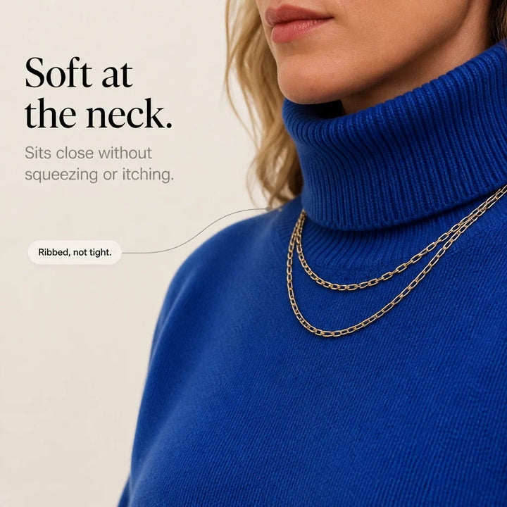 Wearbella – Ribbed High-Neck Side-Slit Sweater