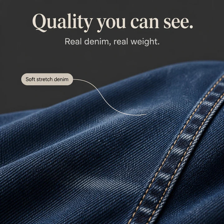 Easewide – High-Waisted Wide-Leg Stretch Jeans