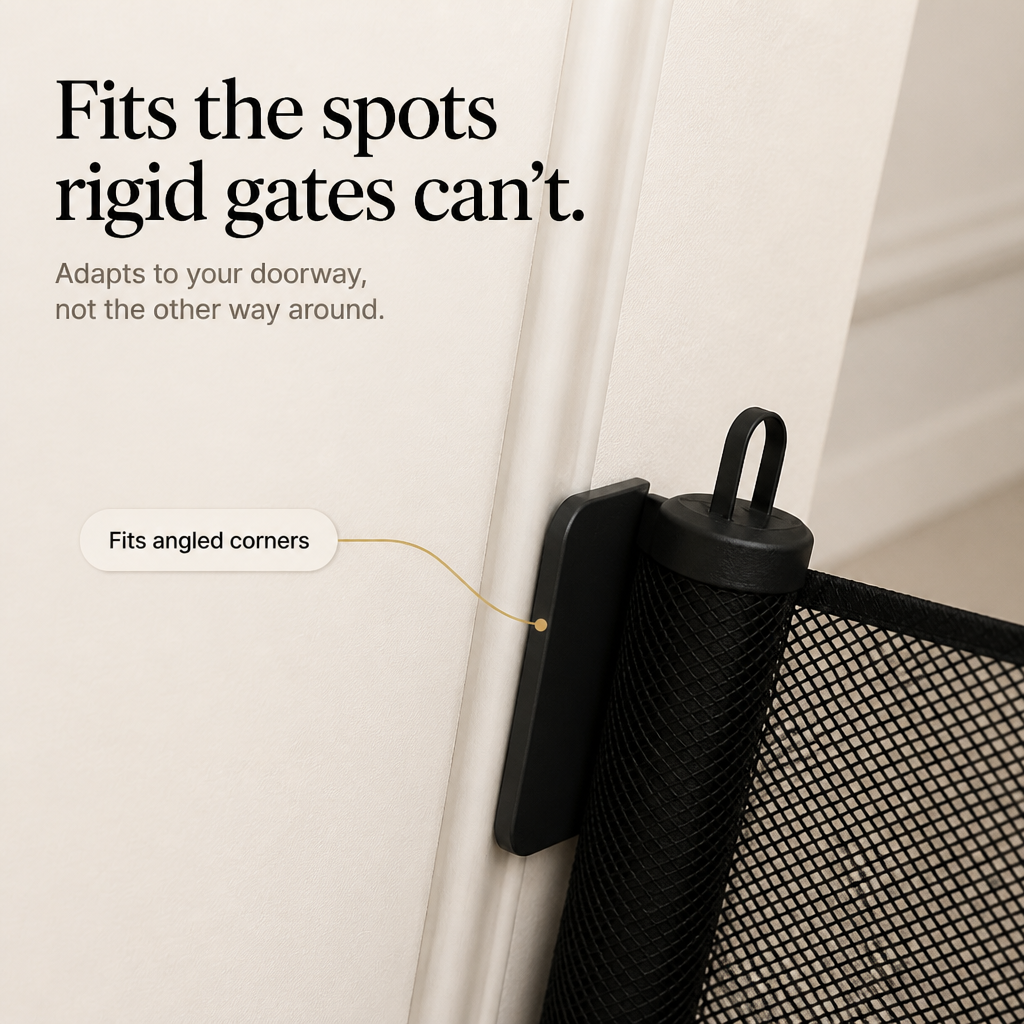 NoDrill Gate – Retractable Mesh Safety Gate