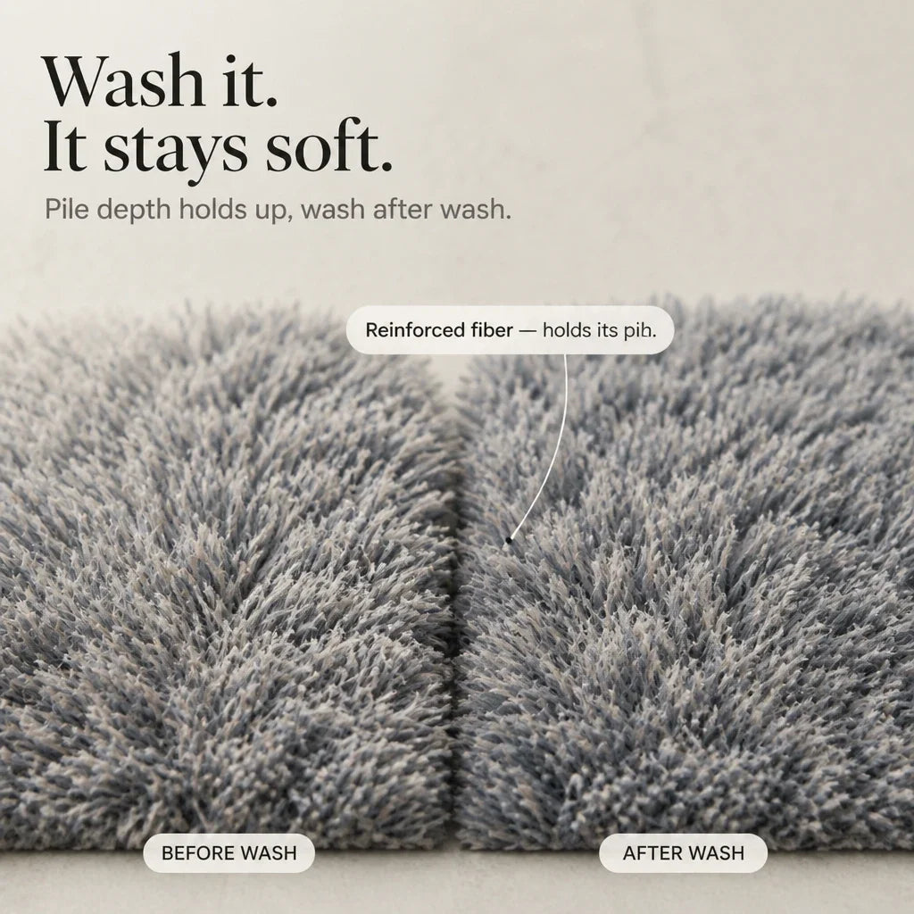 Gradia – Gradient Plush Faux-Fur Area Rug