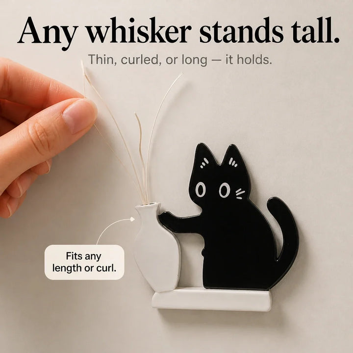 Whisker Whimsy – Magnetic Cat-Shaped Whisker Vase