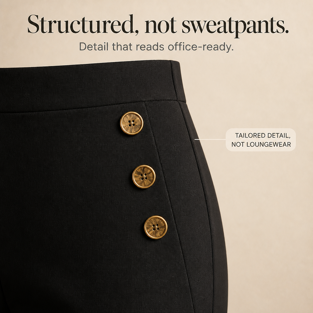 Smoothwaist – Hidden-Panel Wide-Leg Trousers