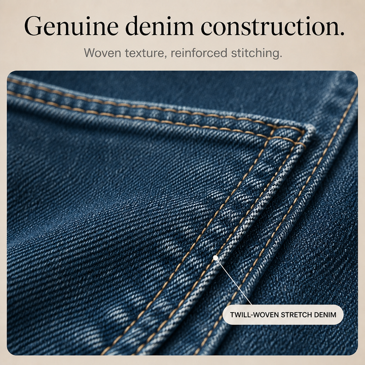 Wearbella – Drawstring Elastic-Waist Stretch Tapered Jeans