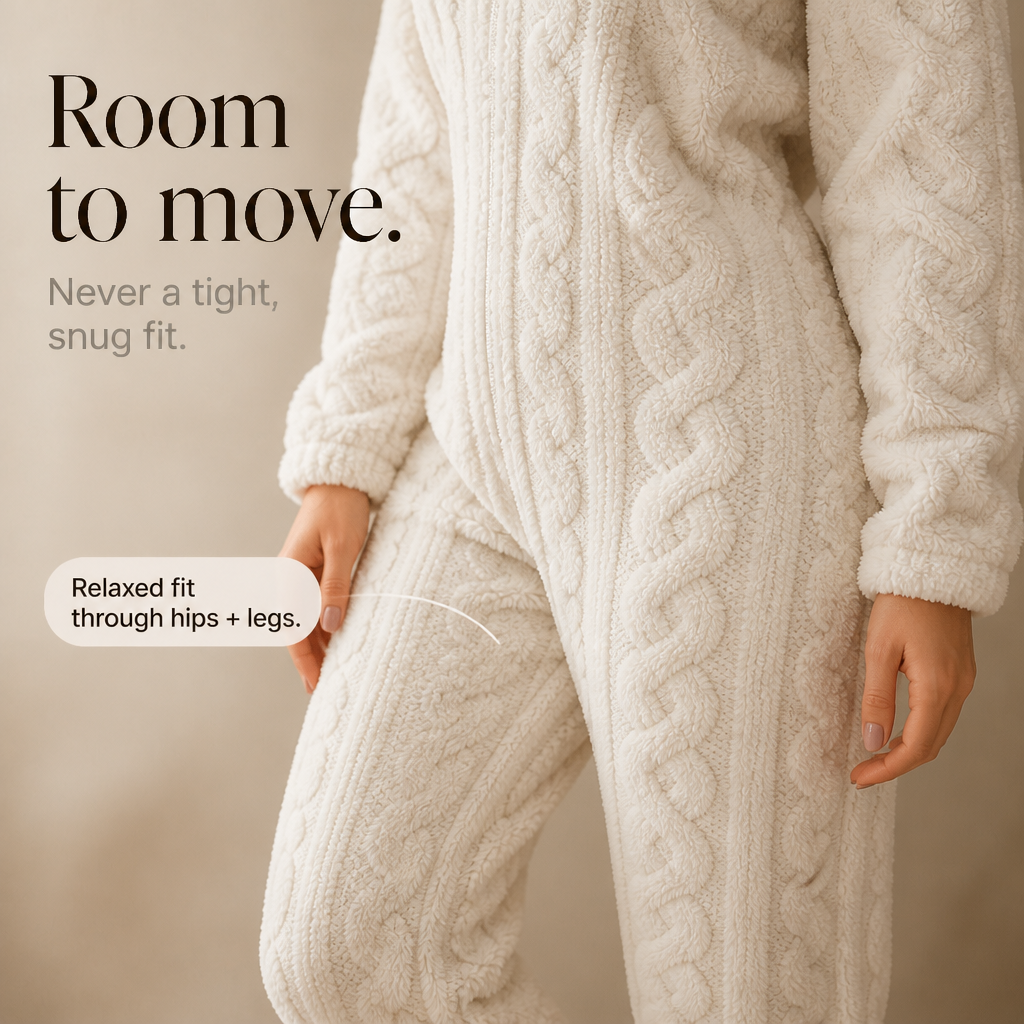 Cubwarm – Cable-Knit Hooded Bear Onesie