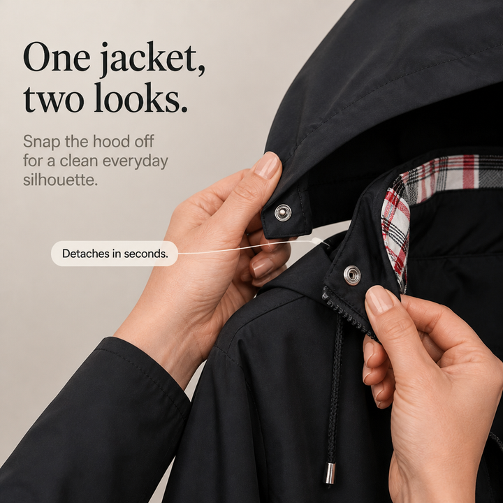 Rainella – Adjustable Waist Hooded Waterproof Jacket