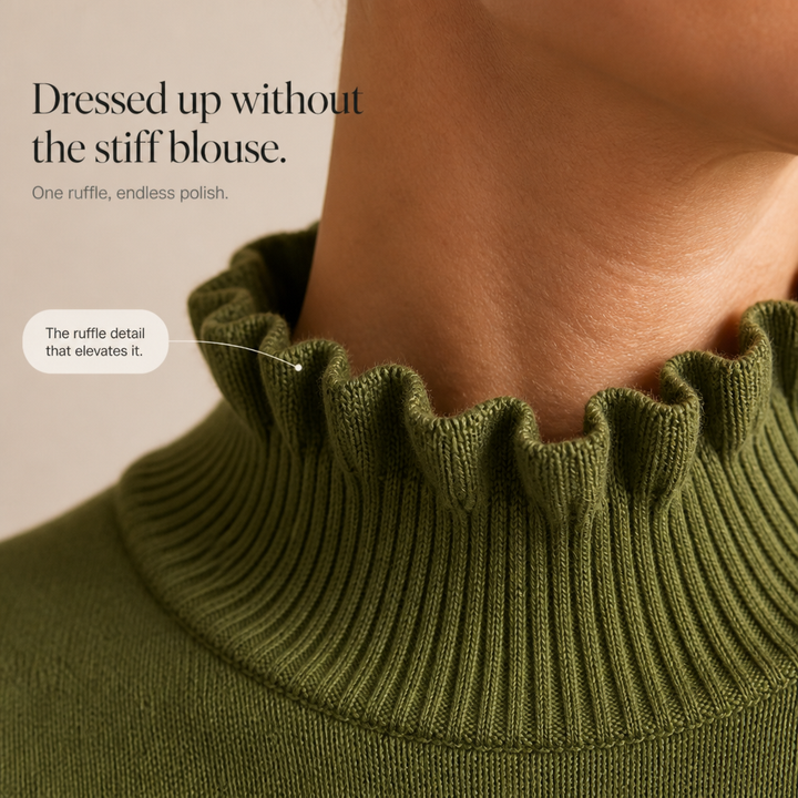 Ruffle & Row – Ruffled Trim Knit Top