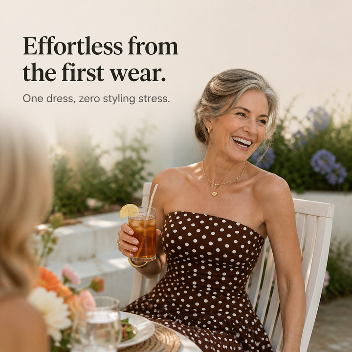 Doretta – Strapless maxi that holds without a fuss