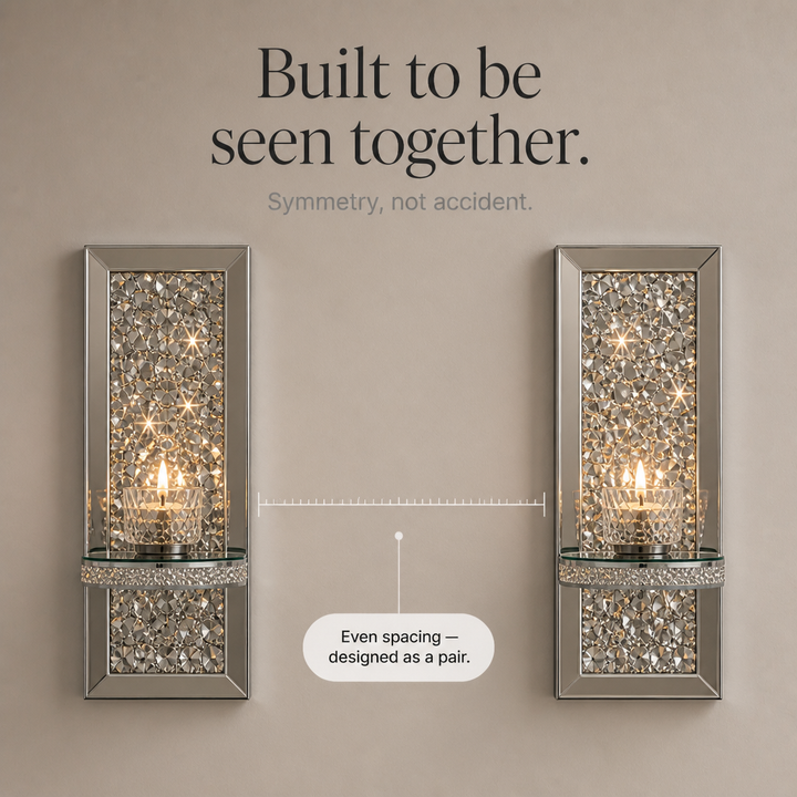 Lumicrush – Crushed Glass Wall Candle Sconces
