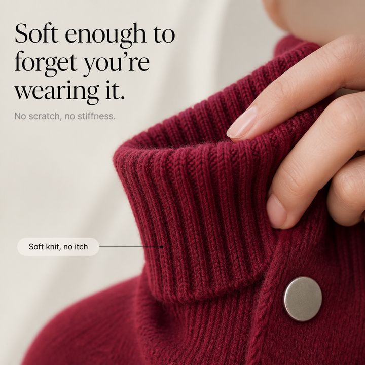 Wrapdaya – Oversized High-Neck Button Cardigan