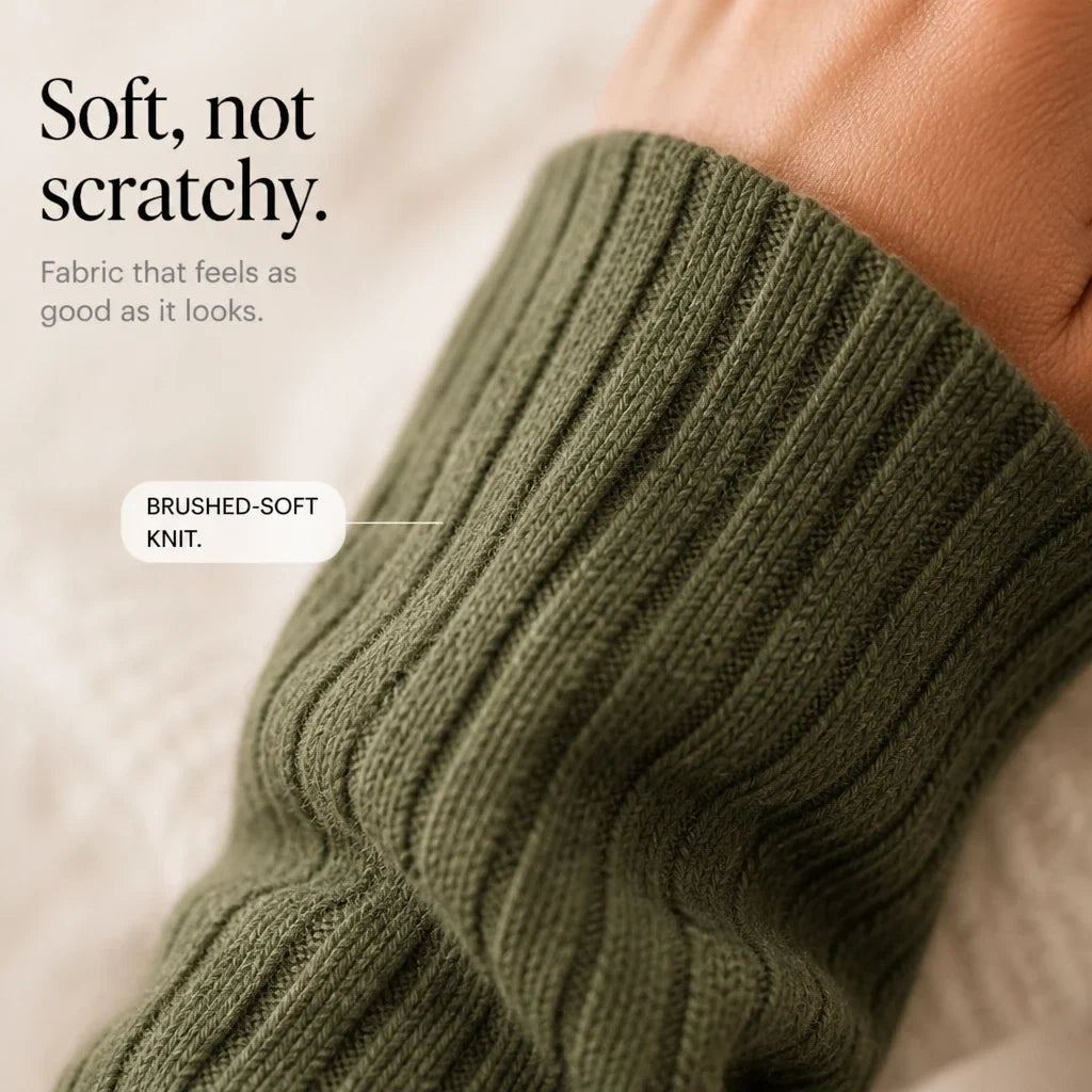 Ribelle – Ribbed Brushed-Knit Deep V-Neck Top