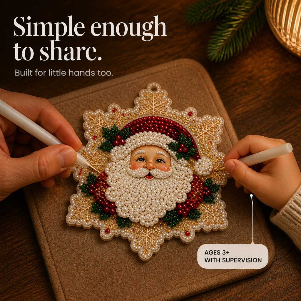 Pearlume – Pearl And Diamond Acrylic Christmas Ornament
