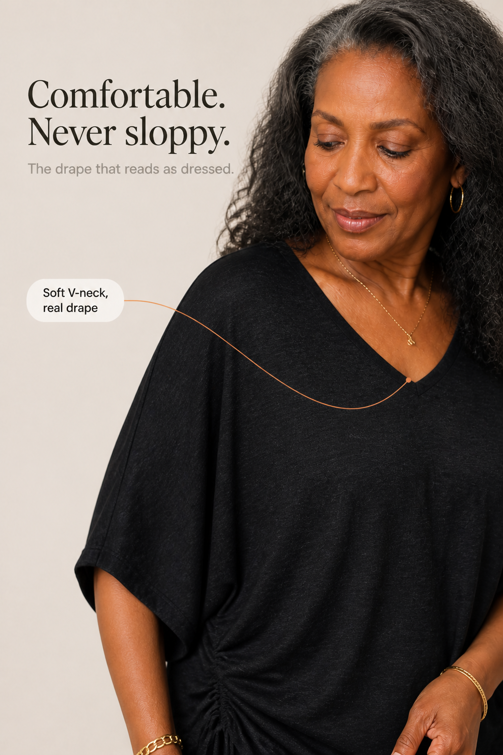 Wearbella – V-Neck Top And Wide-Leg Trouser Set