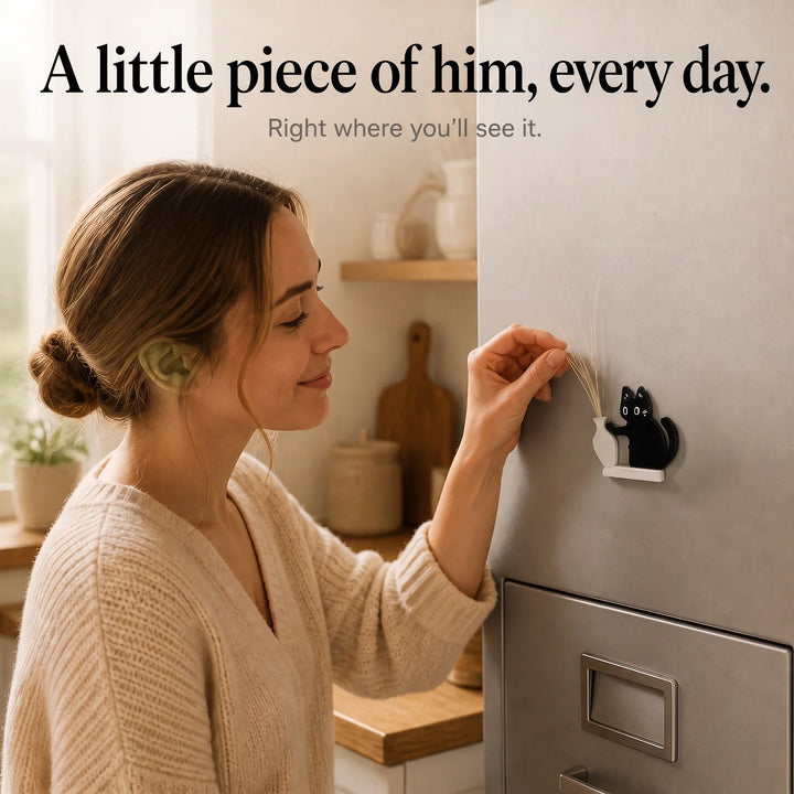 Whisker Whimsy – Magnetic Cat-Shaped Whisker Vase