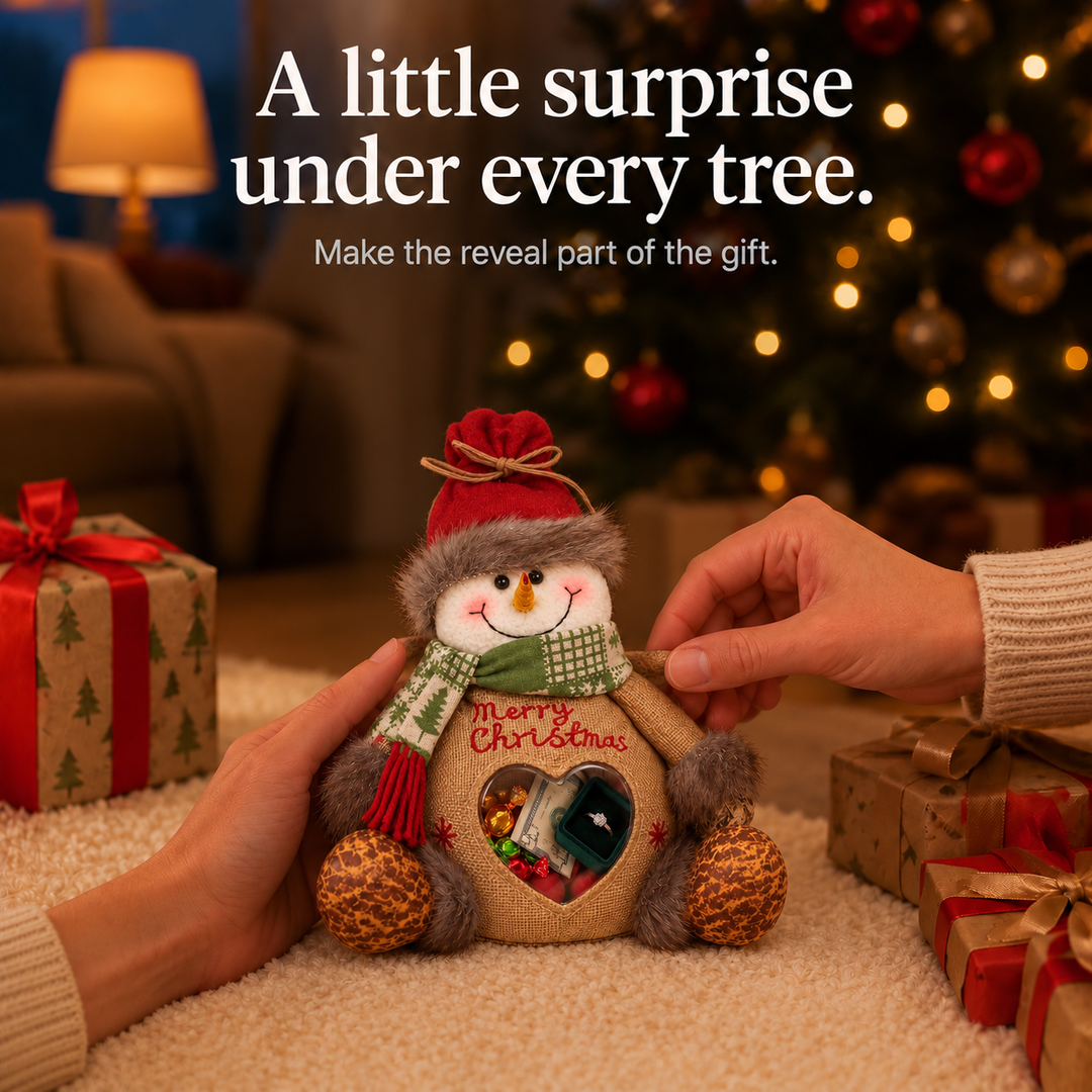 MerryZip – Plush Christmas Gift Bag With Hidden Compartment