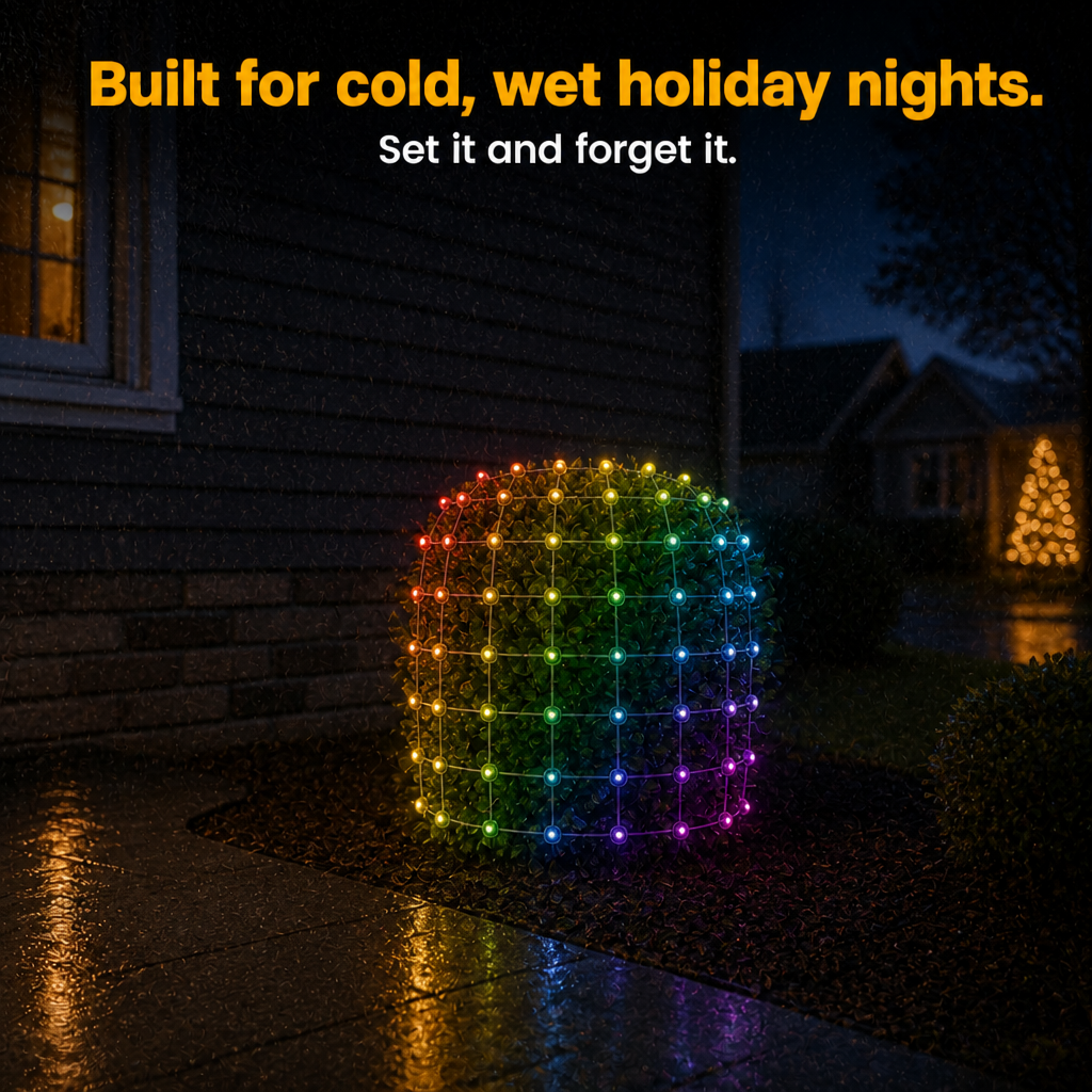GlowGrid – Foldable RGBIC Animated Light Net