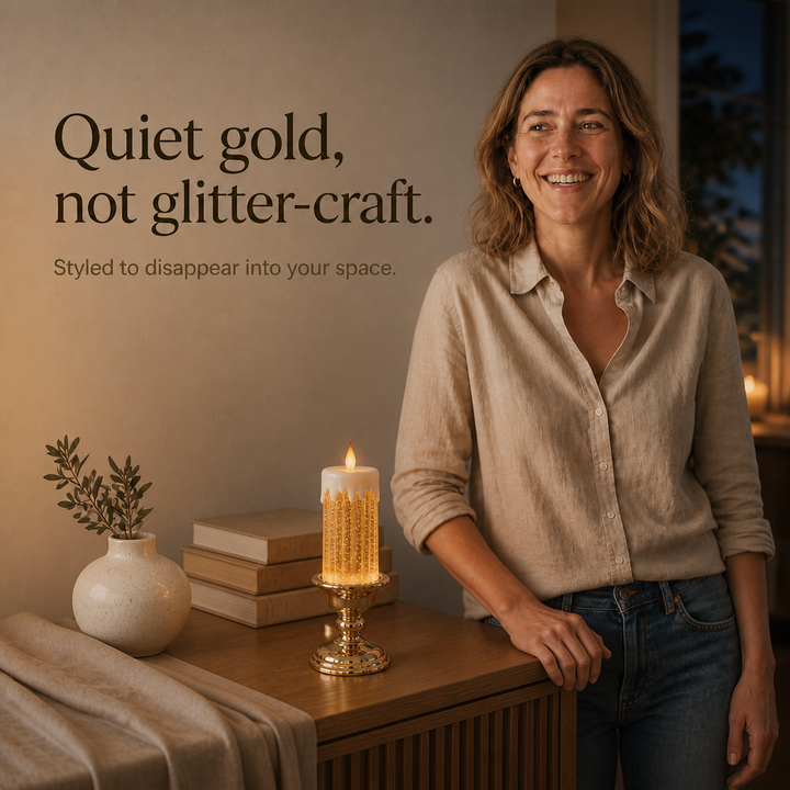 Glowlume – Swirling Glitter LED Glow Candle