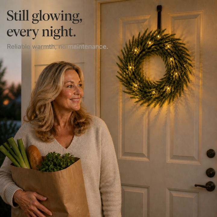 Glowpine – Pre-Lit Norfolk Pine Wreath