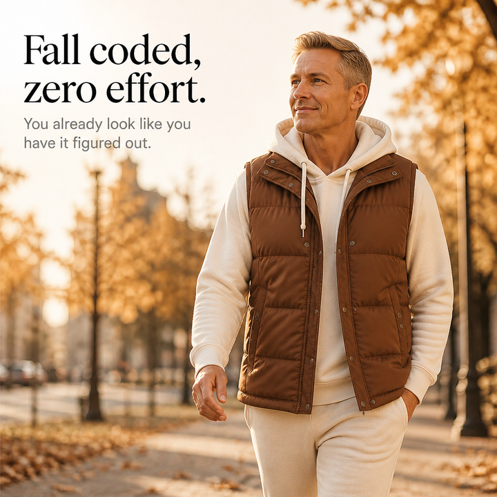 Wraverly – Layered Double Hood Puffer Vest