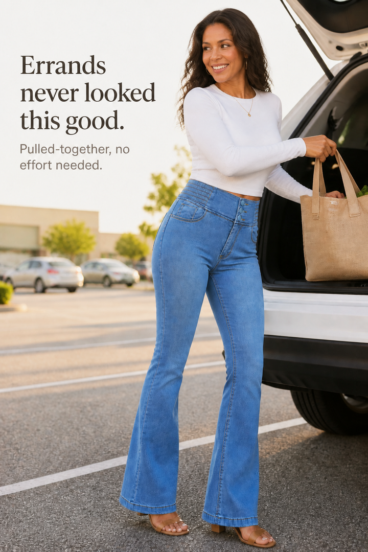 Flarelyn – High-Waisted Stretch Flare Jeans
