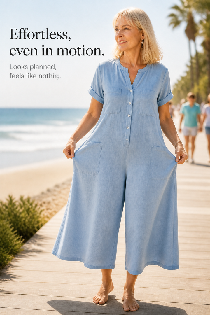 Wearbella – Loose-Fit Wide-Leg Pocketed Jumpsuit