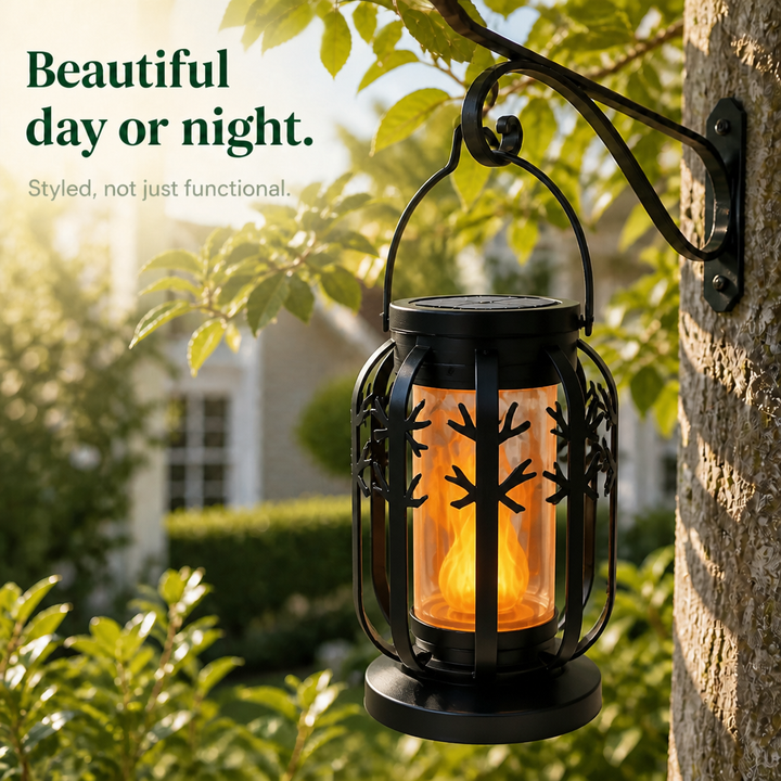 Emberlyn – Solar Flickering Flame Hanging Lantern