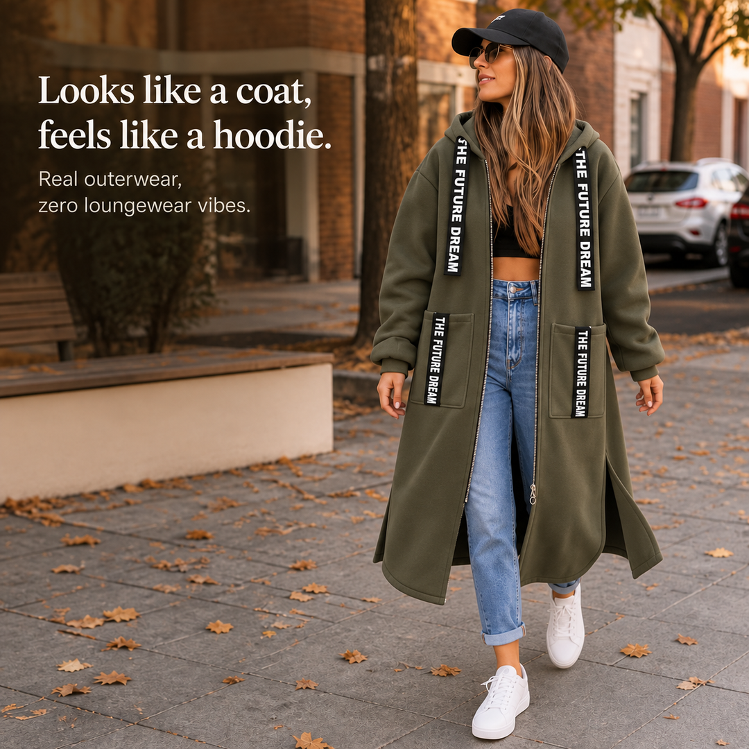 Hearthline – Alphabet Patchwork Longline Hooded Coat