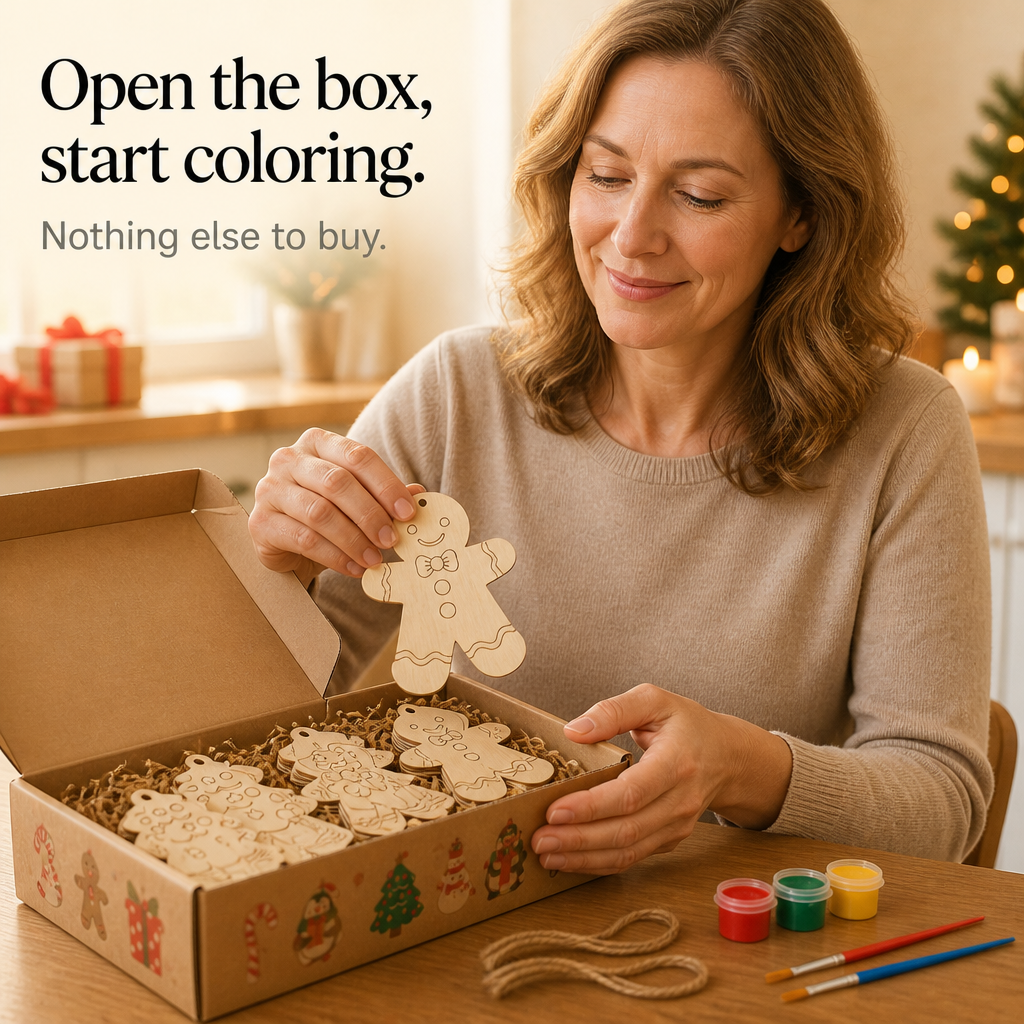 Twigletta – Paint-Your-Own Wooden Ornament Kit