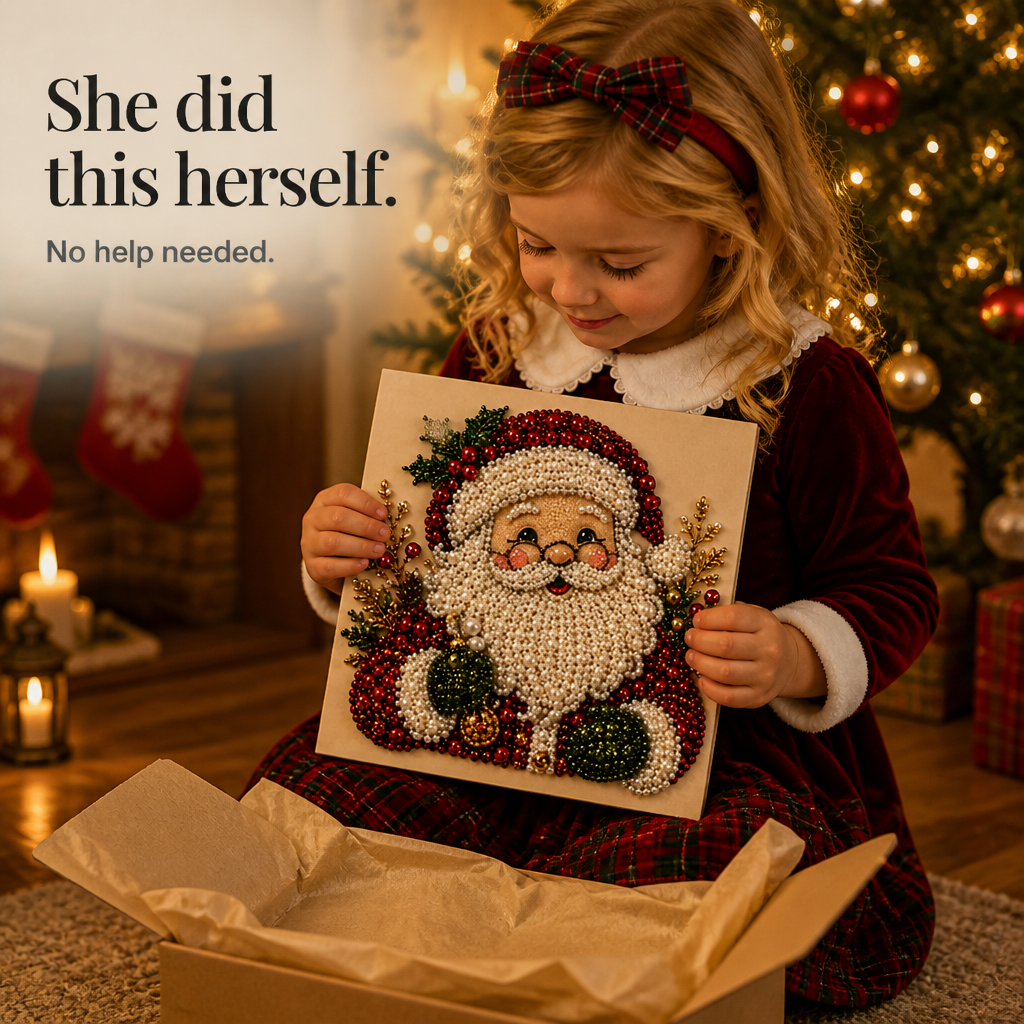 Purlbeam – Multi-Size Pearl Bead Santa Canvas Kit