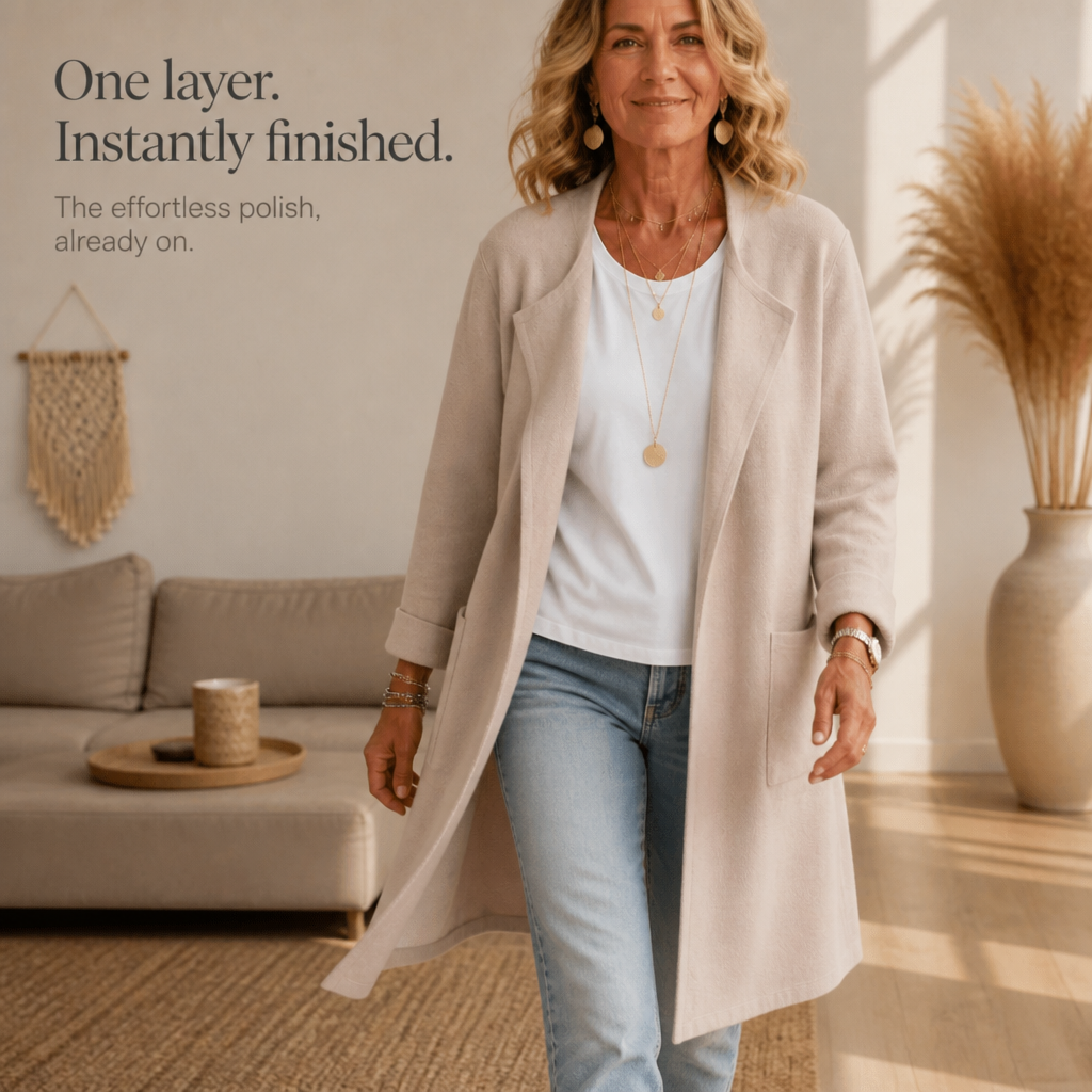 Wrapelle – Open-Front Longline Knit Cardigan Coat