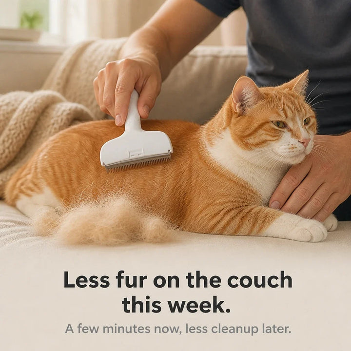 Shedwell – Metal-Tooth Cat Deshedding Brush
