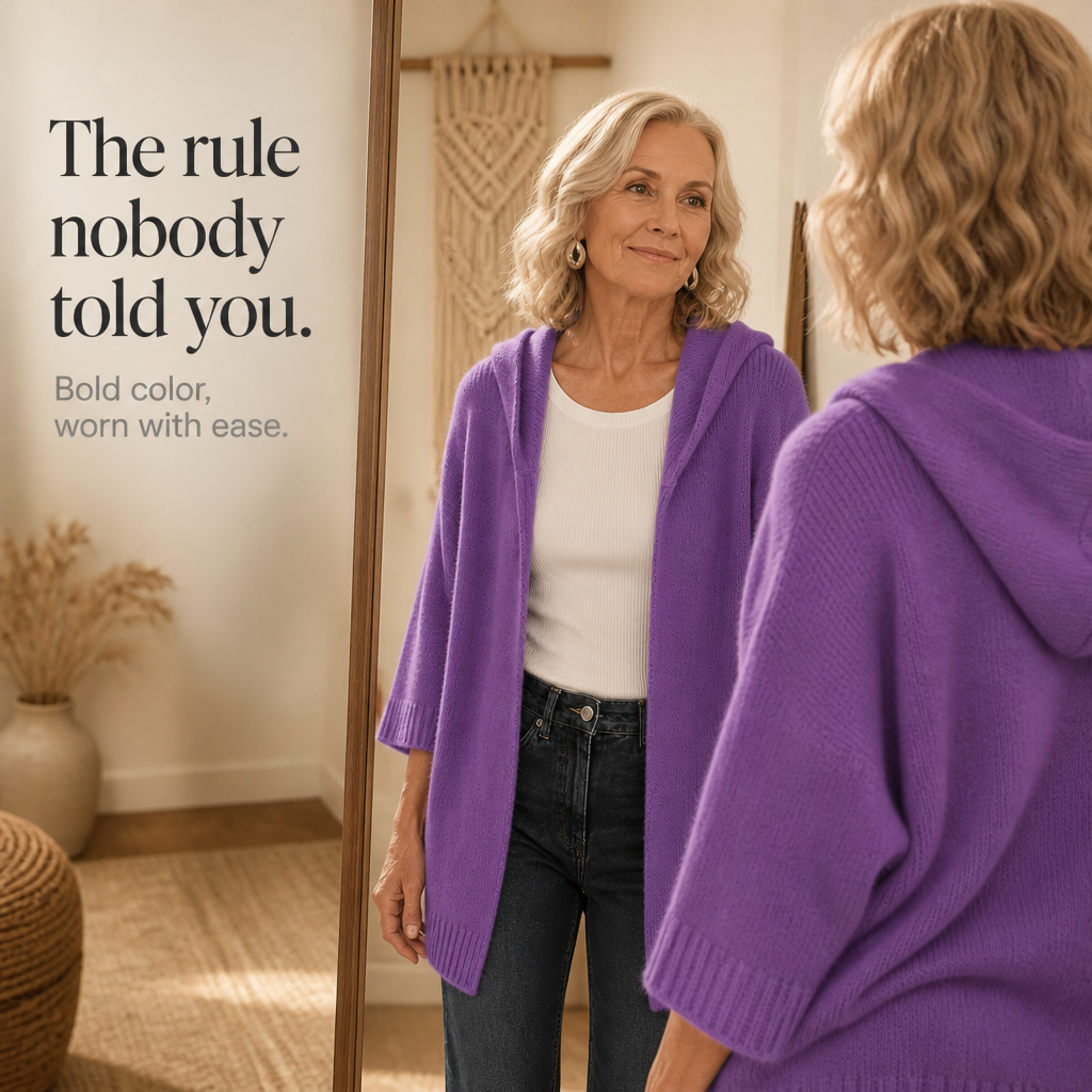 Velmora – Hooded Open-Front Batwing Knit Cardigan