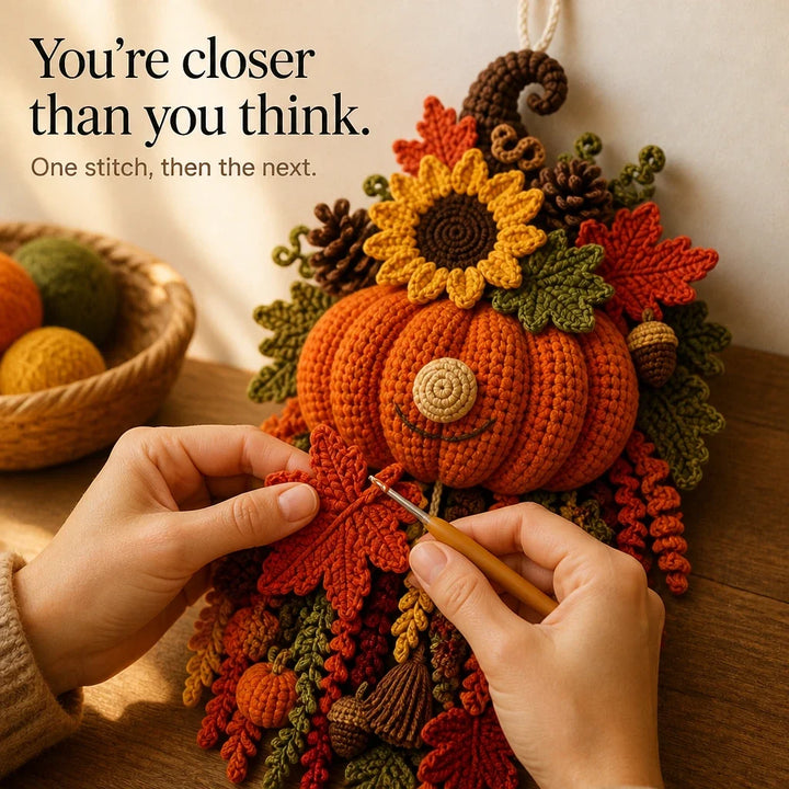 Hearth & Stitch – Layered Crochet Seasonal Door Hanger
