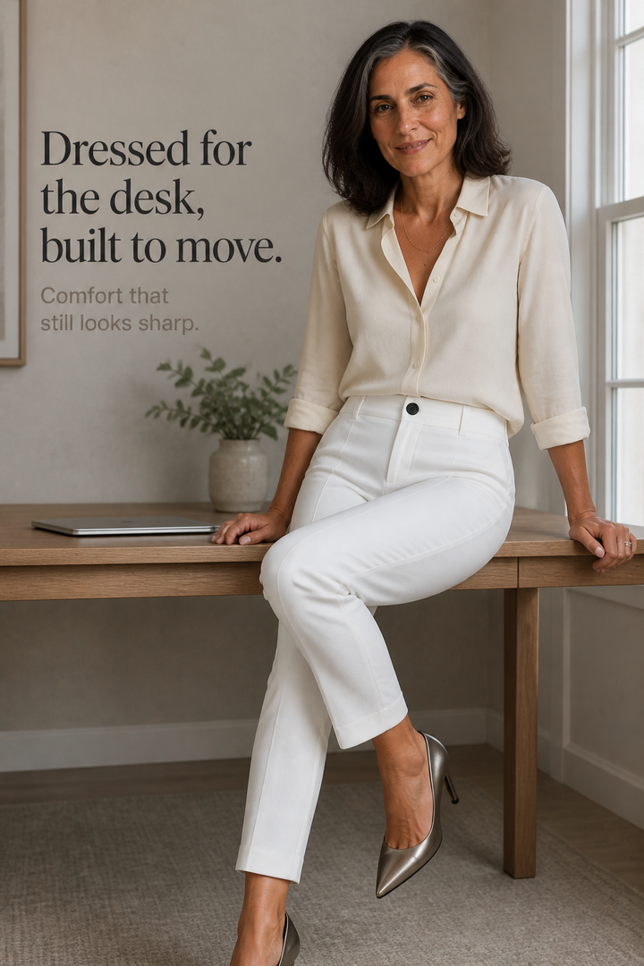 Deskshort – High-Waisted Tailored Pants