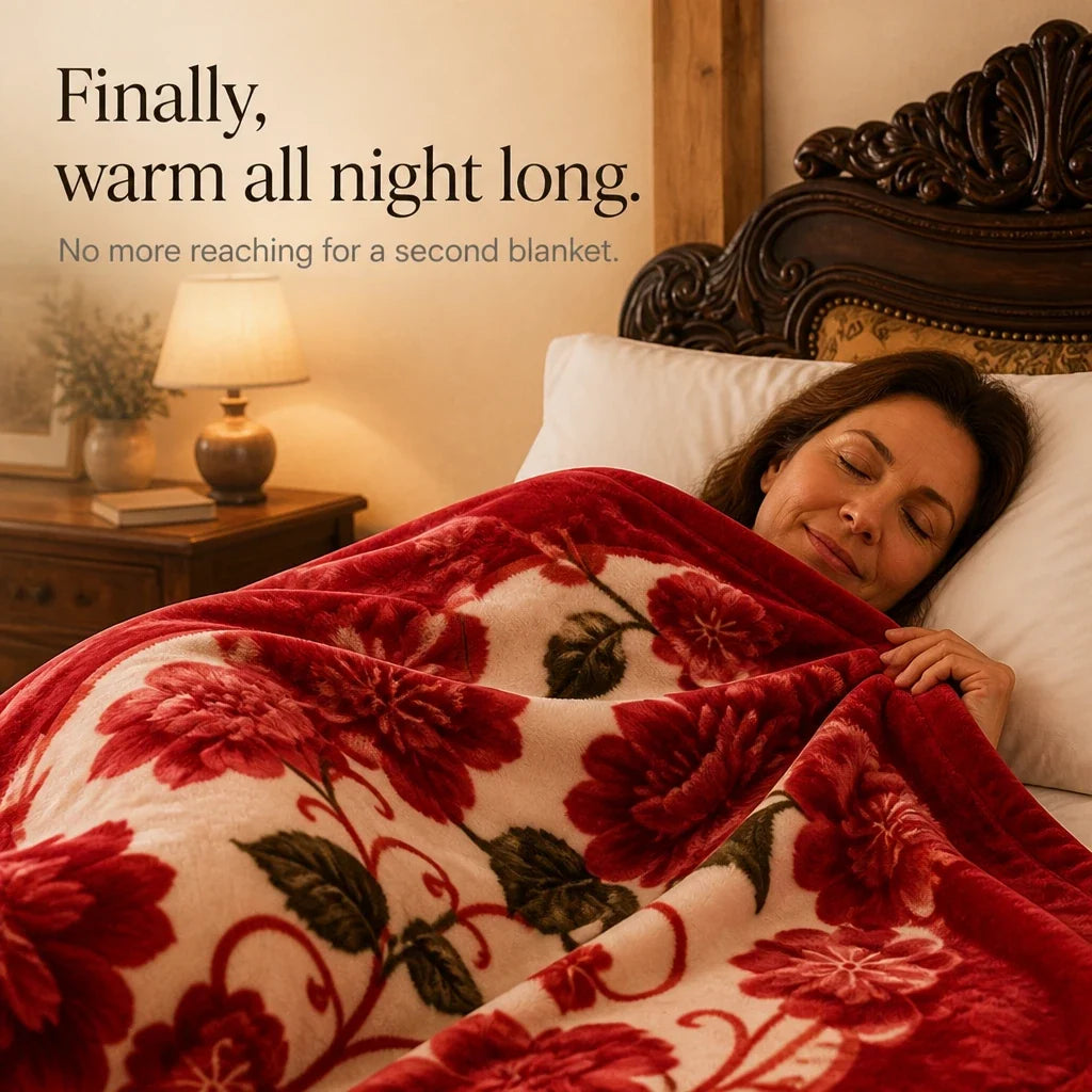 Hearthloom – Plush Double-Layer Raschel Throw Blanket