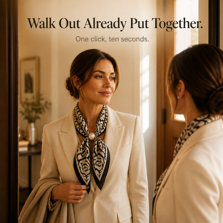 Pearluxe – Faux Pearl Magnetic Scarf Clasp