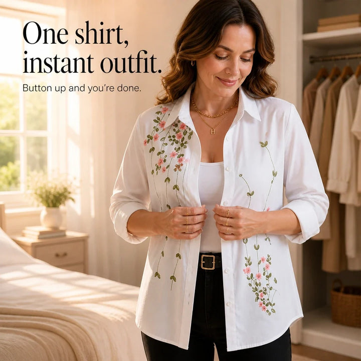 Florenza – Floral Print Long-Sleeve Shirt
