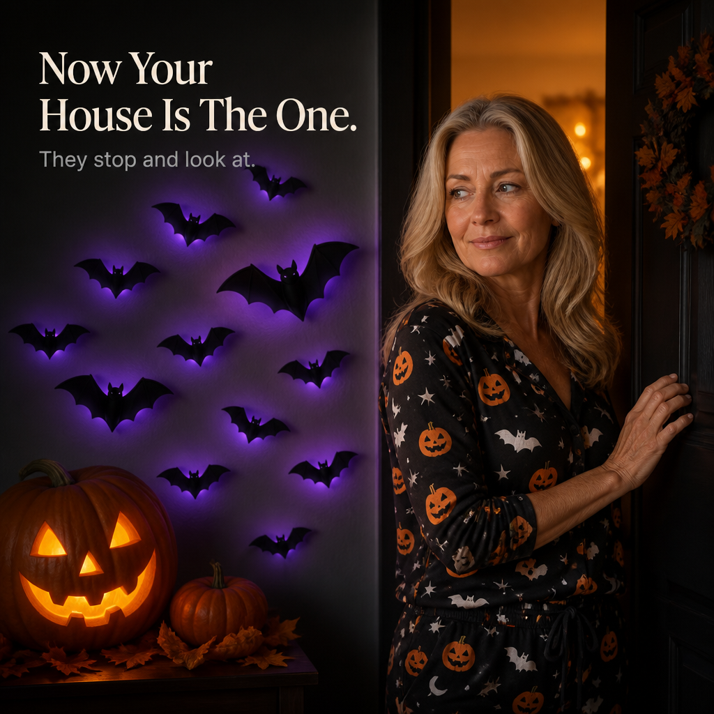 Hauntlow – Foldable LED Glow Halloween Bats (36 pcs)