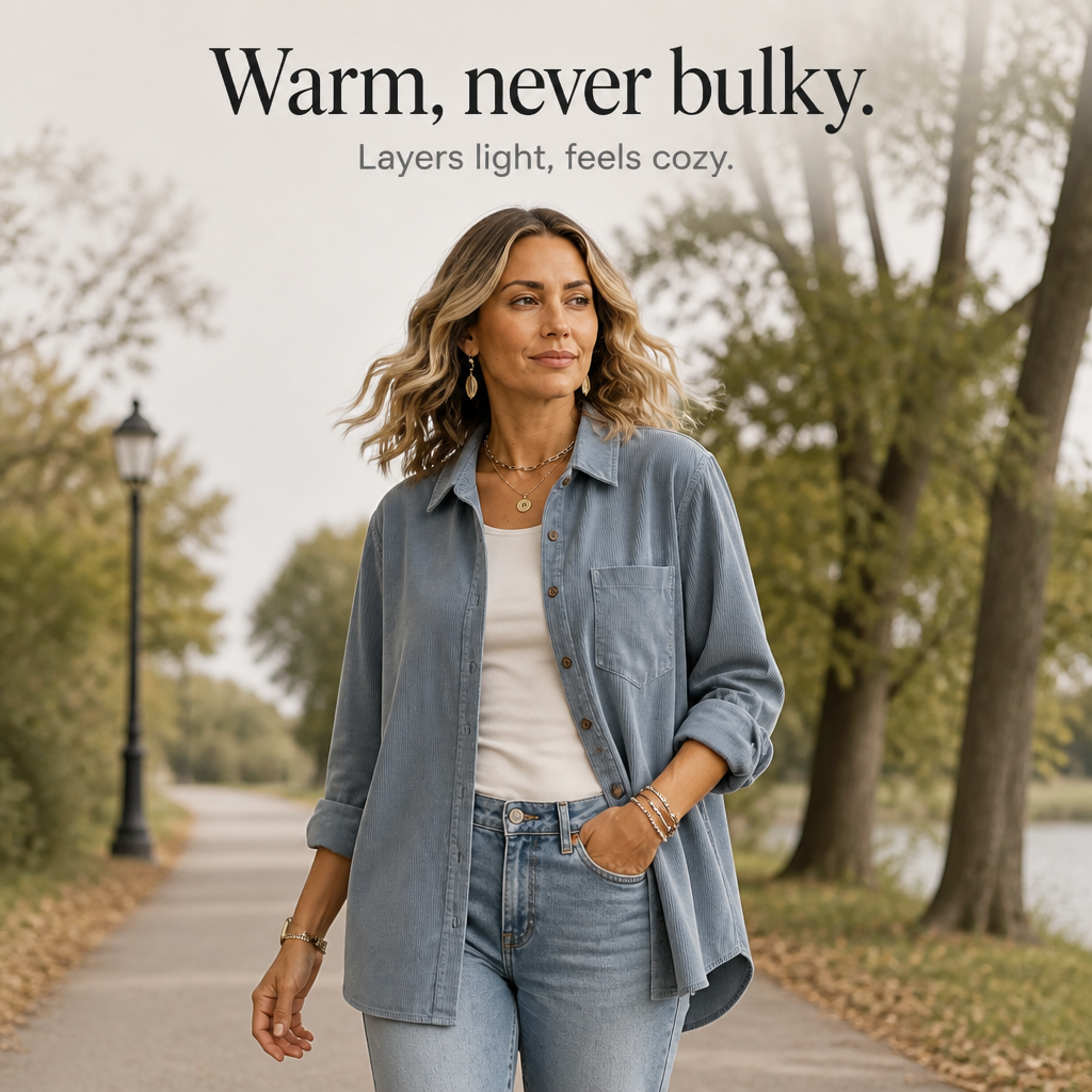 Cordelle – Button-Down Corduroy Shirt Jacket