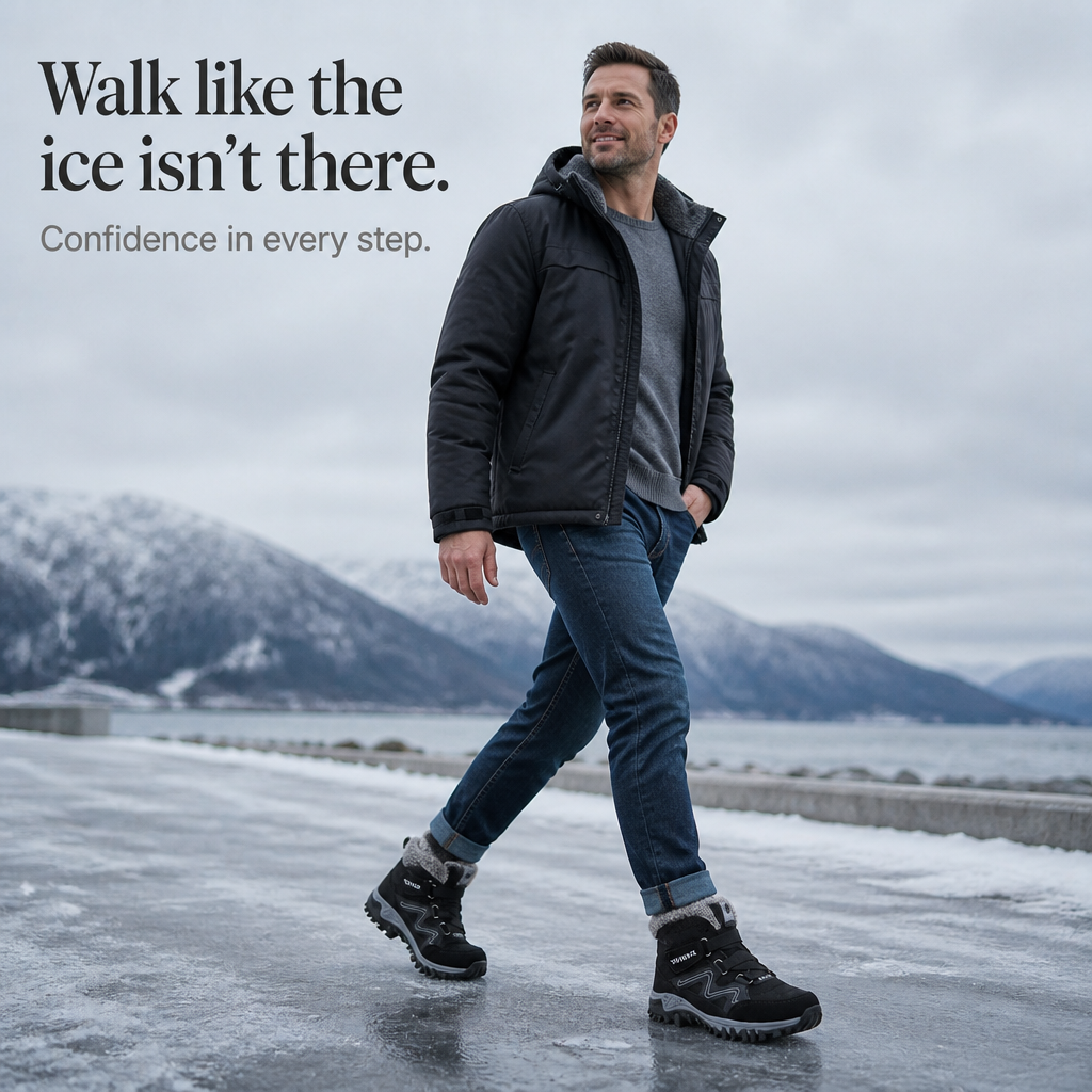 Cozywalk – Fleece-Lined Look Non-Slip Ankle Boots