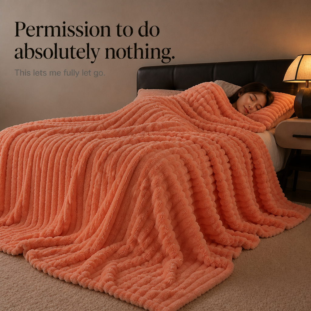 Plushwick – Two-Tone Reversible Rabbit Plush Blanket