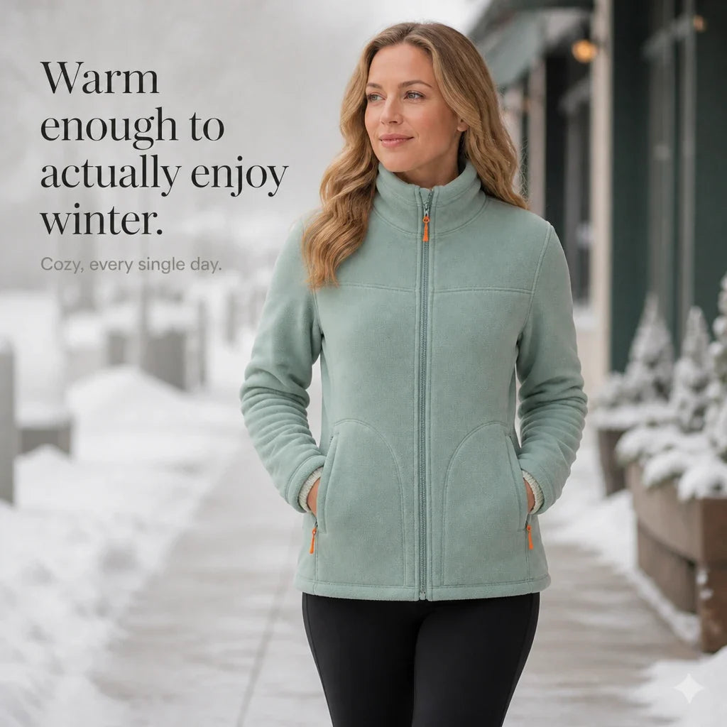 Velora – Zip-Up Fleece Winter Jacket